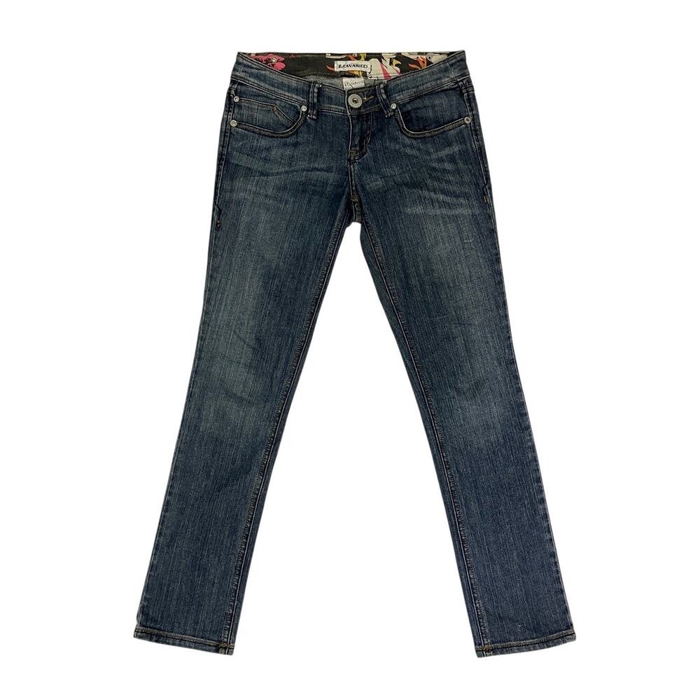 Z Cavaricci Y2K Low Rise Jeans Slim Straight Vintage Wash Size 3